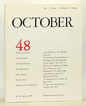 Image du vendeur pour October 48: Art, Theory, Criticism, Politics (Spring 1989) mis en vente par Cat's Cradle Books