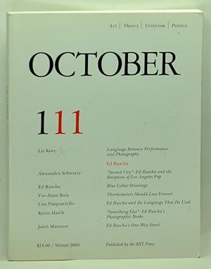 Image du vendeur pour October 111: Art, Theory, Criticism, Politics (Winter 2005) mis en vente par Cat's Cradle Books