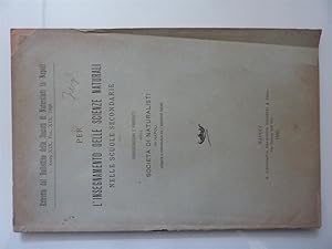 Estratto dal Bollettino della Società di Naturisti in Napoli Anno XIX Vol. XIX, 1905 PER L'INSEGN...