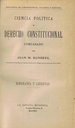 Immagine del venditore per CIENCIA POLTICA Y DERECHO CONSTITUCIONAL COMPARADO. 2 Tomos venduto da Librera Torren de Rueda