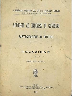 Appoggio ad indirizzi di governo e partecipazione al potere