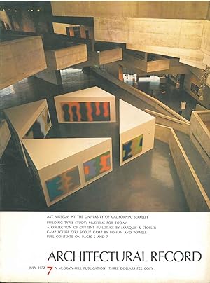 Architectural Record, n. 7, July 1972. Building Types study: Museum for today