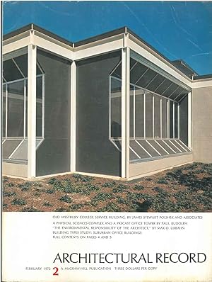 Architectural Record, n. 2, February 1972. Building Types study: Suburban office buildings