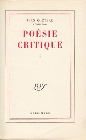 Seller image for Posie critique I et II. Monologues. for sale by Librairie Vignes Online