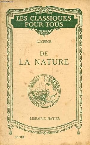 Image du vendeur pour DE LA NATURE, LIVRE V (Traduction) (Les Classiques Pour Tous) mis en vente par Le-Livre