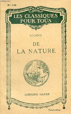 Image du vendeur pour DE LA NATURE, LIVRE V (Traduction) (Les Classiques Pour Tous) mis en vente par Le-Livre