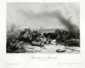 "Bataille de Staoueli" - Battle of Staoueli Algeria Ansicht vue estampe