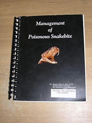 Management Of Poisonous Snakebite