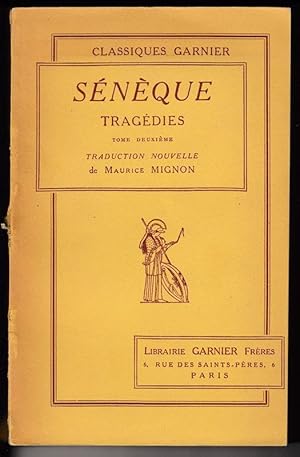 Seller image for Tragdies. Tome deuxime. Classiques Garnier for sale by Antiquariat Puderbach