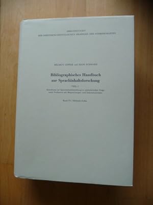 Bild des Verkufers fr Bibliographisches Handbuch zur Sprachinhaltsforschung : Teil 1, Schrifttum zur Sprachinhaltsforschung in alphabetischer Folge nach Verfassern mit Besprechungen und Inhaltshinweisen ; Bd. 4, Molland - Zylka zum Verkauf von Gebrauchtbcherlogistik  H.J. Lauterbach