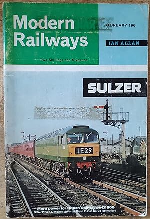 Image du vendeur pour Modern Railways : February 1963 Vol. XVII. No. 173 mis en vente par Shore Books