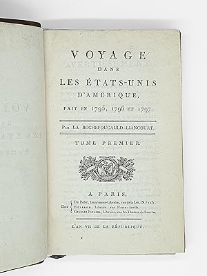 Image du vendeur pour Voyage dans les Etats-Unis d'Amrique, fait en 1795, 1796 et 1797. mis en vente par CLAVREUIL