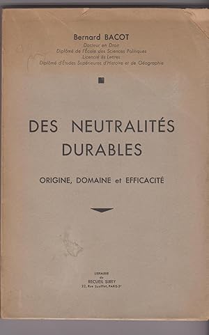 Des neutralités durables