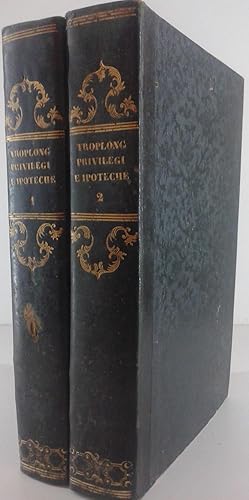 Image du vendeur pour Comentario dei privilegi e delle ipoteche. Nuova edizione accresciuta nel Belgio nel confronto delle opere di Douranton, Toulier, Merlin, Rolland de Villargues, Zachariae, . ec.ec. che offre sotto ciascuno articolo del Codice il paragone della compilazione de' diversi progetti e i lavori preparatori, l'indicazione delle fonti e della legislazione straniera; completata dalla sinopsi e dalla bibliografia. Nuova versione italiana con note di confronto degli articoli del Codice Francese con quelli delle Due Sicilie ed una appendice risguardante la nostra legislazione e giurisprudenza fatta per cura degli avvocato Vincenzo De Matteis e Luigi Miola mis en vente par Di Mano in Mano Soc. Coop