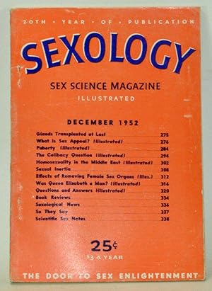 Image du vendeur pour Sexology: Sex Science Magazine. An Authoritative Guide to Sex Education. Volume 19, No. 5 (December 1952) mis en vente par Cat's Cradle Books