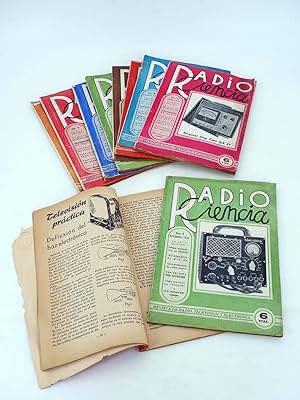 RADIO CIENCIA. REVISTA DE RADIO TELEVISIÓN Y ELECTRONIA 1 A 10. AÑOS 1953-1954. DIFÍCIL (Vvaa) 1953
