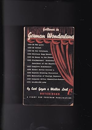 Imagen del vendedor de Gollancz in German Wonderland: Forward by James Walker, Translated from the German by Ed. Fitzgerald a la venta por Meir Turner