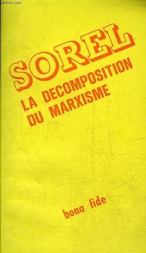 Seller image for LA DECOMPOSITION DU MARXISME. for sale by Le-Livre