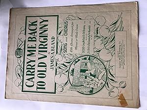 Immagine del venditore per Carry me Back to Old Virginny, Song and Chorus for Mixed or Male Voices venduto da H&G Antiquarian Books