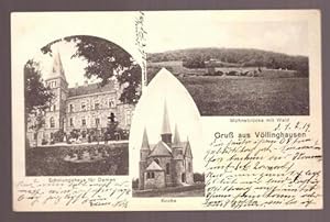 Ansichtskarte. Gruß aus Völlinghausen (3 Motive) (Erholungsheim für Damen, Möhnebrücke mit Wald, ...