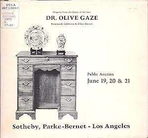 Sotheby, Parke-Bernet - Los Angeles Property from the Estate of the Late Dr. Olive Gaze Brentwood...