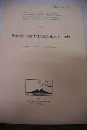 Seller image for Beitrge zur Petrographie Islands. Publikationen hrsg. v. d. Stidtung Vulkaninstitut Immanuel Friedlaender, Nr. 10. for sale by Antiquariat Bookfarm