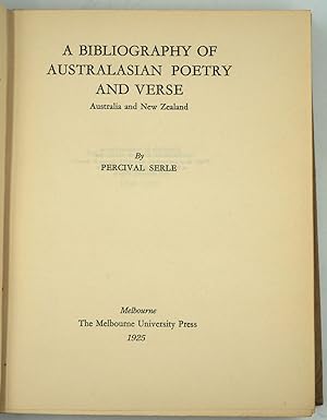 A Bibliography of Australasian Poetry and Verse. Australia and New Zealand