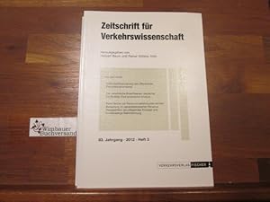 Bild des Verkufers fr Zeitschrift fr Verkehrswissenschaft : ZfV, 83. Jahrgang, Heft 3 zum Verkauf von Antiquariat im Kaiserviertel | Wimbauer Buchversand