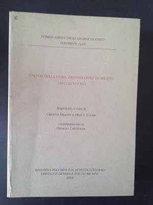 Immagine del venditore per I NOTAI DELLA CURIA ARCIVESCOVILE DI MILANO (SECOLI XIV- XV) venduto da Il Mondo Nuovo