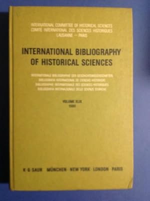 Bild des Verkufers fr INTERNATIONAL BIBLIOGRAPHY OF HISTORICAL SCIENCES- VOL. XLIX 1980 zum Verkauf von Il Mondo Nuovo