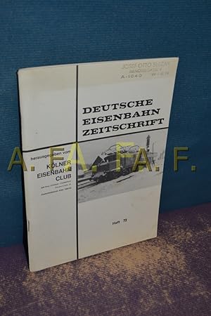 Seller image for Deutsche Eisenbahn Zeitschrift, Heft 72 for sale by Antiquarische Fundgrube e.U.