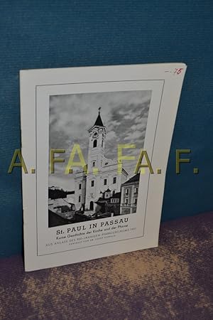 Image du vendeur pour St. Paul in Passau, Kurze Geschichte der Kirche mis en vente par Antiquarische Fundgrube e.U.