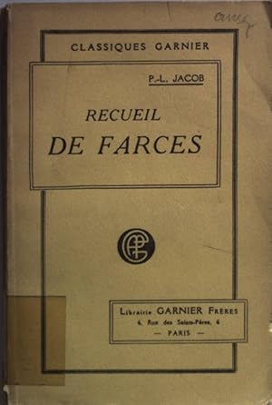 Image du vendeur pour Recueil de Farces: Soties et moralits. mis en vente par books4less (Versandantiquariat Petra Gros GmbH & Co. KG)