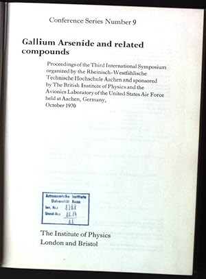 Bild des Verkufers fr Gallium Arsenide and Related Compounds Conference series Number 9 zum Verkauf von books4less (Versandantiquariat Petra Gros GmbH & Co. KG)