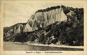 Seller image for Ansichtskarte / Postkarte Sassnitz auf der Insel Rgen, Blick auf den Stubbenkammer Felsen, Meer for sale by akpool GmbH