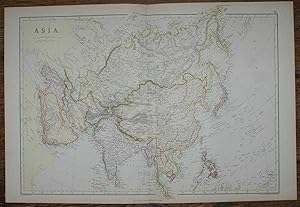 Bild des Verkufers fr 1884 Blackie's Map of Asia zum Verkauf von Bailgate Books Ltd