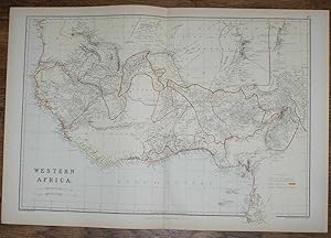 Bild des Verkufers fr 1884 Blackie's Map of Western Africa zum Verkauf von Bailgate Books Ltd