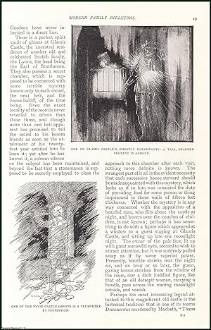 Bild des Verkufers fr Modern Family Skeletons. Ghostly Appearances in Homes such as Combermere Abbey, Cortachy Castle Glamis and Fyvie Castle. An uncommon original article from the Harmsworth London Magazine, 1898. zum Verkauf von Cosmo Books