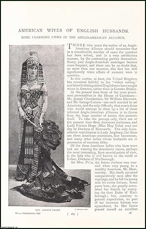 Seller image for Lady Terence Blackwood ; Lady Harcourt ; The Duchess of Marlborough ; Lady Arthur Butler & others : American Wives of English Husbands. Some Charming Links in the Anglo-American Alliance. An uncommon original article from the Harmsworth London Magazine, 1898. for sale by Cosmo Books