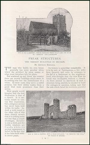 Bild des Verkufers fr Freak Structures. The Oddest Buildings in Britain. An uncommon original article from the Harmsworth London Magazine, 1899. zum Verkauf von Cosmo Books