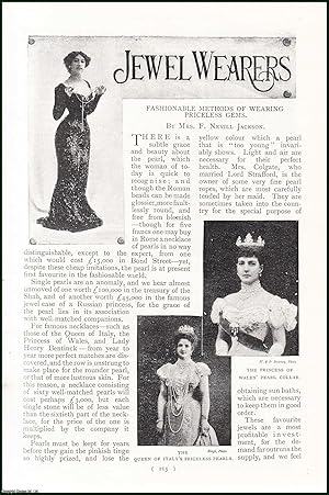 Imagen del vendedor de Jewel Wearers. Fashionable Methods of Wearing Priceless Gems : Duchess of Sutherland ; Countess Spencer ; Lady De Grey ; Miss Marie Studholme & Her Sister. An uncommon original article from the Harmsworth London Magazine, 1899. a la venta por Cosmo Books