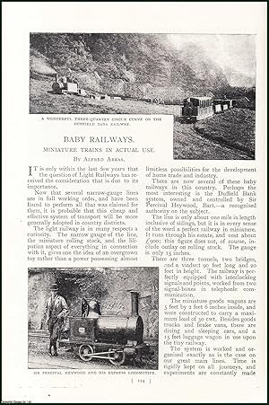 Image du vendeur pour Baby Railways. Miniature Trains in Actual Use. Including The Duffield, The Corris, The Eaton & Others. An uncommon original article from the Harmsworth London Magazine, 1899. mis en vente par Cosmo Books