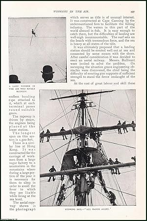 Image du vendeur pour Workers In The Air. Lives Risked For Daily Bread : How Viennese Fireman Saved Life ; The Monks of St. Baarlam & A Lady Worker in The Air Who Rivals Blondin & more. An uncommon original article from the Harmsworth London Magazine, 1899. mis en vente par Cosmo Books