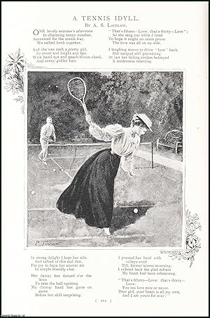 Image du vendeur pour A Tennis Idyll : a 1 Page Illustrated Poem. An uncommon original article from the Harmsworth London Magazine, 1900. mis en vente par Cosmo Books