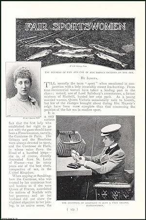 Image du vendeur pour Fair Sportswomen. Hunting & Fishing by Famous Women. An uncommon original article from the Harmsworth London Magazine, 1900. mis en vente par Cosmo Books