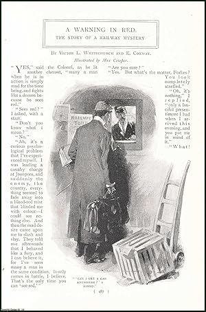 Bild des Verkufers fr A Warning in Red. The Story of a Railway Mystery. An uncommon original article from the Harmsworth London Magazine, 1900. zum Verkauf von Cosmo Books