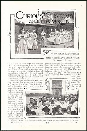 Bild des Verkufers fr Curious Customs Still in Vogue : Rushbearing ; May Day ; Dolce Domun ; Well Dressing & more. Some Pictureque Observances. An uncommon original article from the Harmsworth London Magazine, 1901. zum Verkauf von Cosmo Books