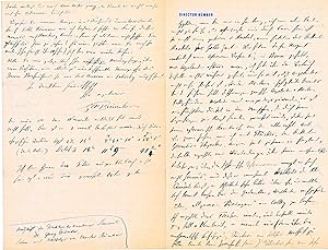 Vierseitiger, engbeschriebener handschriftlicher Brief an den Astronomen Heinrich Louis d'Arrest.