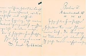 Vierseitiger, handschriftlicher Brief an den Astronomen Hugo Gylden. Signiert und datiert.