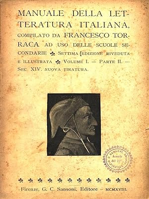 Bild des Verkufers fr Manuale della letteratura italiana - Volume I Parte II Sec. XIV zum Verkauf von Librodifaccia